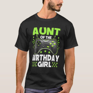 Aunt Of The Birthday Girl Matching Video Game Birt T-Shirt