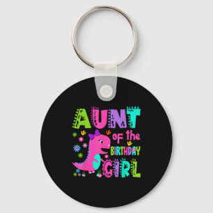 Aunt of the birthday girl saurus rex dinosaur key ring