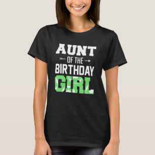 Aunt Of The Birthday Girl Soccer Aunt Family Match T-Shirt