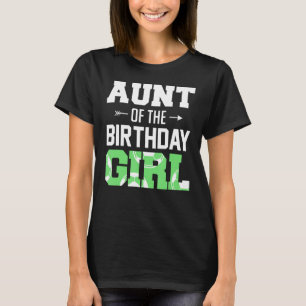 Aunt Of The Birthday Girl Soccer Aunt Family Match T-Shirt