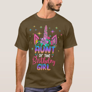 Aunt Of the Birthday Girl Unicorn Birthday Party O T-Shirt