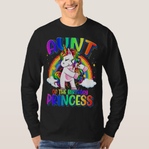 Aunt Of The Birthday Princess Flossing Unicorn Bir T-Shirt