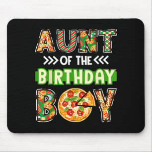 Aunt of the boy birthday boy pizza lover party  mouse mat