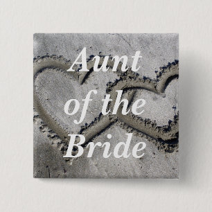 Aunt Of The Bride 15 Cm Square Badge