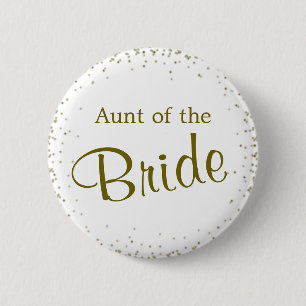 Aunt of the Bride Confetti Button