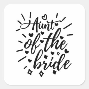 Aunt Of The Bride Square Sticker