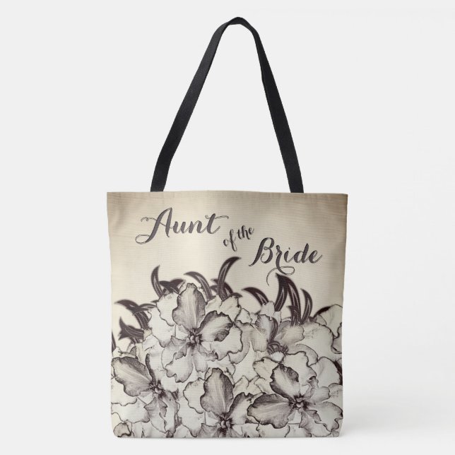 Aunt of The Bride Vintage Tote Bag (Front)