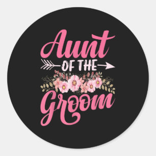 Aunt Of The Groom Gifts Mum Bride Wedding Groom _1 Classic Round Sticker