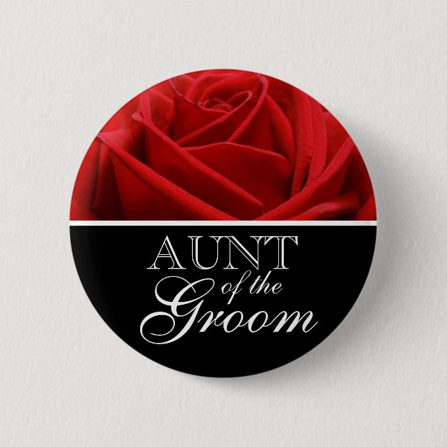 Aunt Of The Groom Wedding Pins | Buttons (Front)