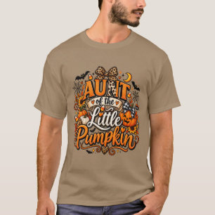 Aunt of the Little Pumpkin Cute Halloween Leopard T-Shirt
