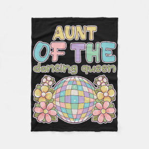 Aunt Of The Queen Dancing Retro 17th Birthday Fami Fleece Blanket