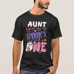 Aunt Of The Spooky One 1st Birthday Girl Halloween T-Shirt