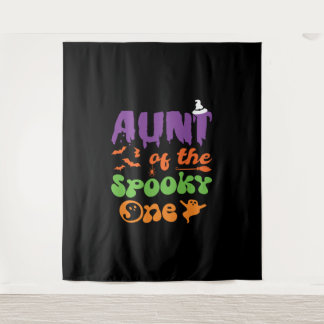 Aunt Of The Spooky One Halloween Family Matching Tapestry