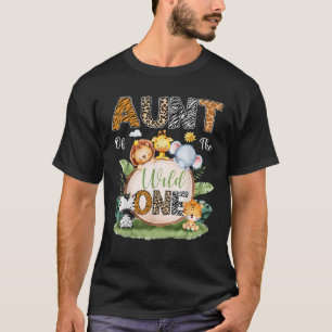 Aunt Of The Wild One 1St Birthday Kids Safari Jung T-Shirt