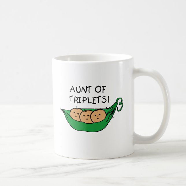 Aunt of Triplets Pod Coffee Mug (Right)