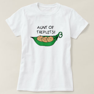 Aunt of Triplets Pod T-Shirt