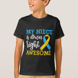 Aunt Of Trisomy Niece Down Syndrome Awareness T-Shirt