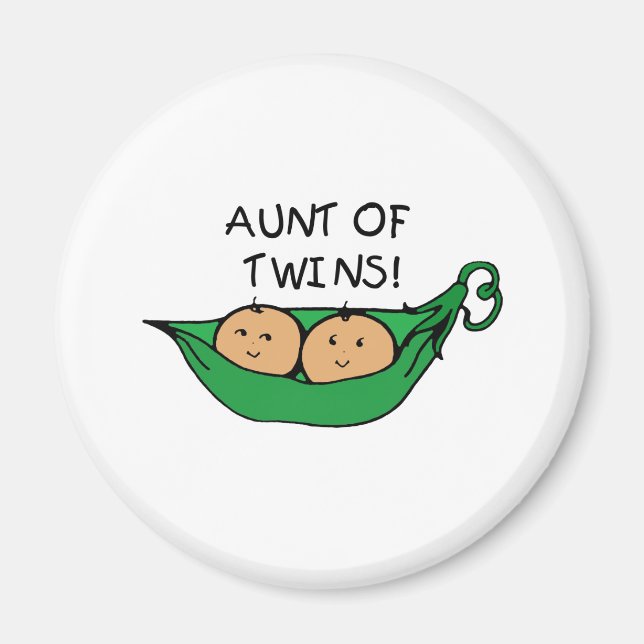 Aunt of Twins Pod Magnet (Front)