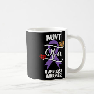 Aunt Overdose Awareness Leopard Buffalo Plaid Fami Coffee Mug