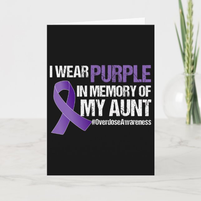 Aunt Overdose Awareness Memory  Card (Front)