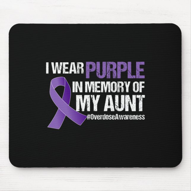 Aunt Overdose Awareness Memory  Mouse Mat (Front)