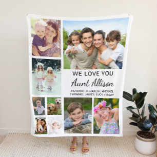 Aunt Photo Collage Fleece Blanket