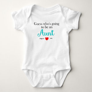 Aunt Pregnancy Announcement Personalised Baby Bodysuit