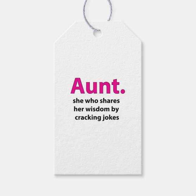 Aunt Quote Aunt Gift Tags (Front)