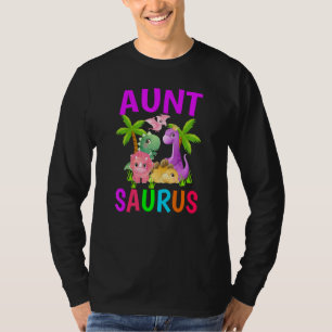 Aunt Saurus Birthday Boy Auntie Dinosaur First Bir T-Shirt