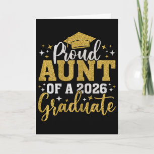 Aunt Senior 2026 Proud Aunt Of A 2026 Graduate Don Card