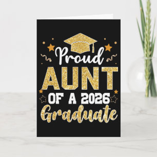 Aunt Senior 2026 Proud Aunt Of A Cl Of 2026 Gradua Card
