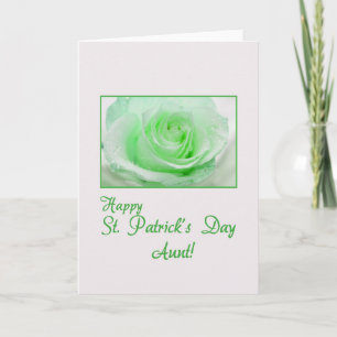 Aunt St. Patrick's Irish roses Card
