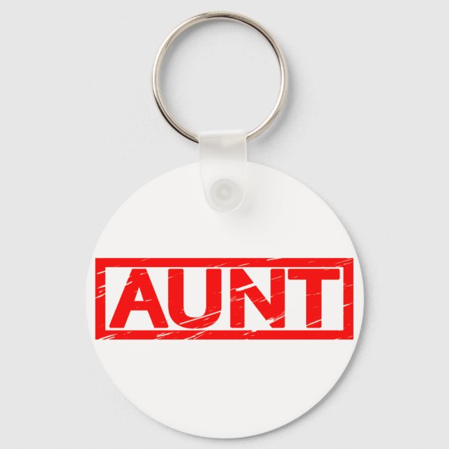 Aunt Stamp Key Ring (Front)