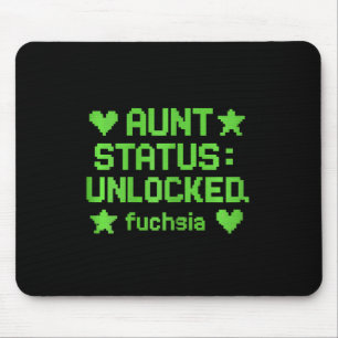 Aunt Status Unlocked Pixel Art Neon Green Gamer No Mouse Mat