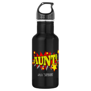 Aunt Superhero Comic Burst Cartoon 532 Ml Water Bottle
