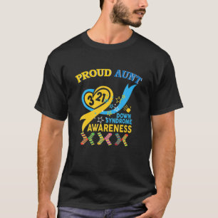 Aunt T21 World Down Syndrome Awareness Day Ribbon T-Shirt