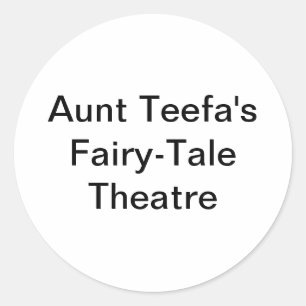 Aunt Teefa's Fairy-Tale Hankamer Artjunkhaus Comic Classic Round Sticker