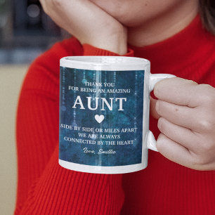 Aunt Thank You Heartfelt Message Personalised Coffee Mug