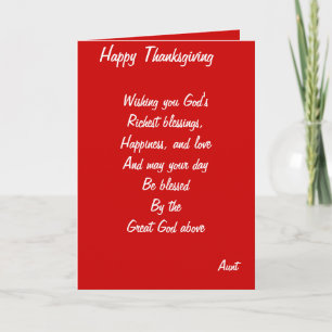 Aunt thanksgiving cards
