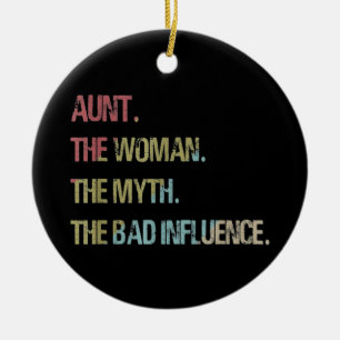 Aunt the woman myth ceramic tree decoration