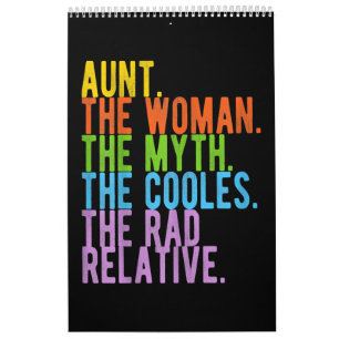 Aunt The Woman The Myth The Coolest Gift Calendar