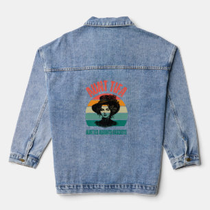Aunt Tifa aunties against fascist anti Trump Denim Jacket