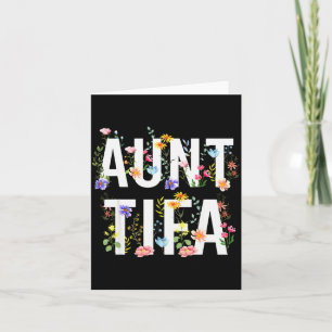 Aunt Tifa - Retro Wildflowers Floral Feminist Mom  Card