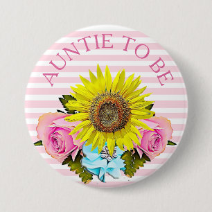 Aunt to be Baby Shower button