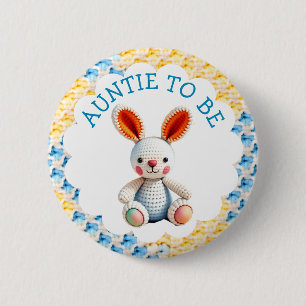 Aunt to Be Boy's Baby Shower 6 Cm Round Badge