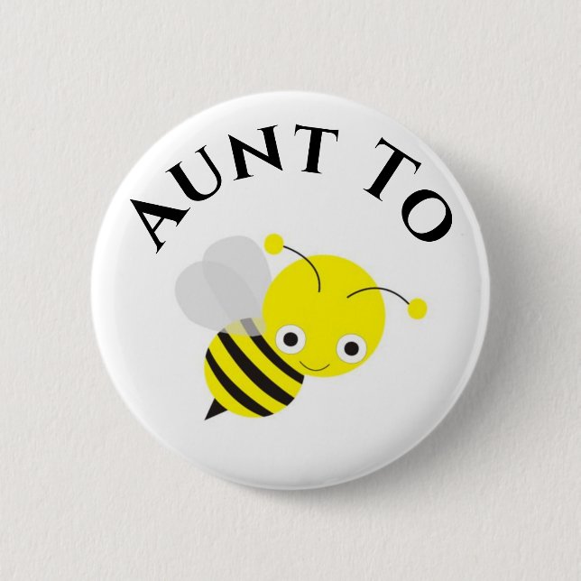 Aunt To Be New Aunt Baby Pregnancy Annoucement 6 Cm Round Badge (Front)