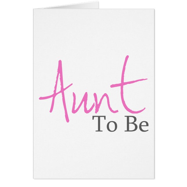 Aunt To Be (Pink Script) (Front)