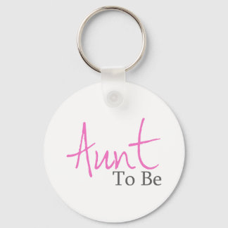 Aunt To Be (Pink Script) Key Ring