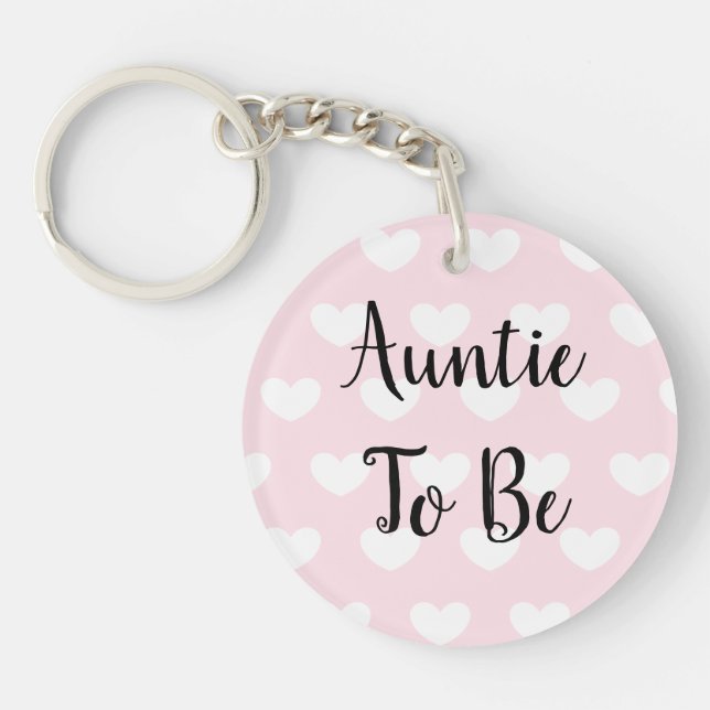 Aunt to Be, Pregnancy Announcement Ultrasound Key Ring (Front)