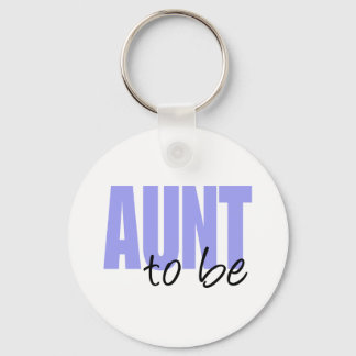 Aunt To Be (Purple Block Font) Key Ring